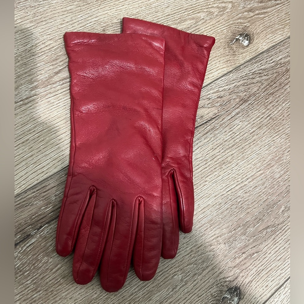 Nordstrom Red Leather Gloves